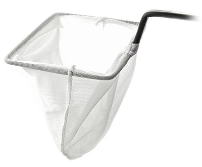 Chihiros Fishing Net Short Retino a maglia bianca fine con piega 10cm lunghezza totale 35cm