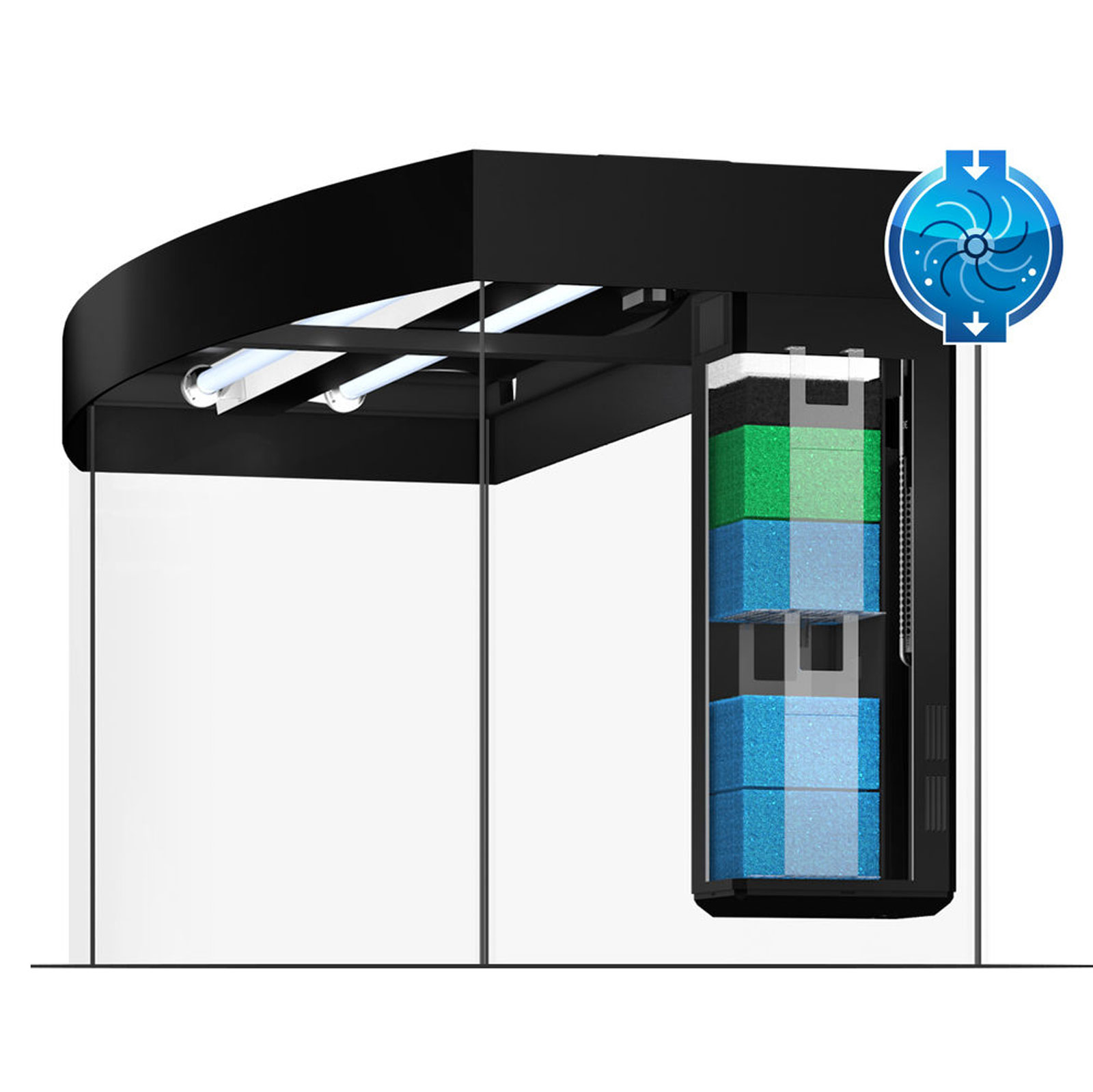 Juwel Acquario Vision 180 Litri LED Nero mis. 92x41x55H cm