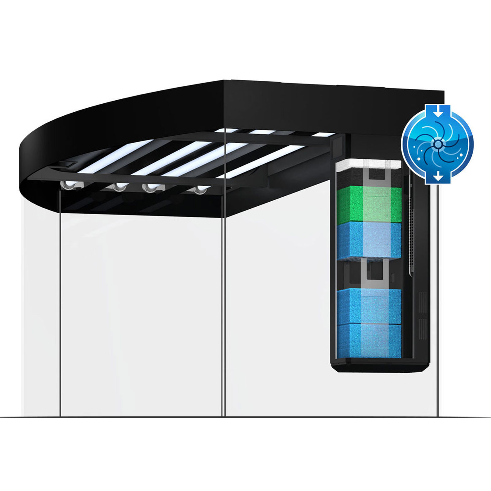 Juwel Acquario Vision 450 Litri LEd Faggio mis. 151x61x64H cm