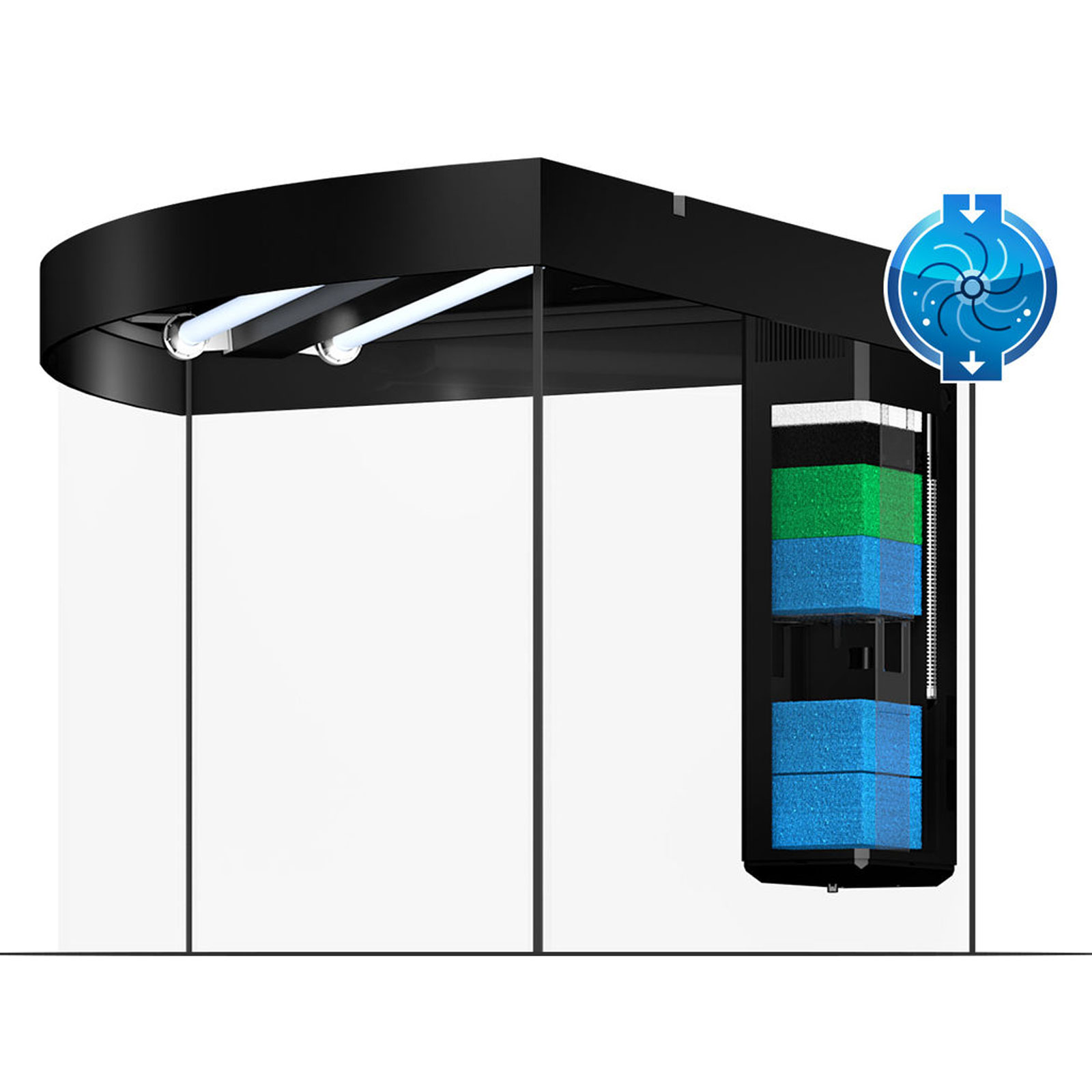 Juwel Acquario Trigon 190 Litri LED Faggio mis. 98,5x70x60H cm