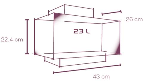 Askoll Acquario Fluval Edge 2.0 Led e Luce lunare 23Lt Black 43x26x22,4 new 2018
