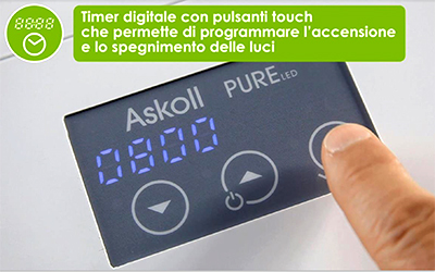 Askoll Acquario Pure LED L Absolute Black 56x36x43,5h cm 68Lt