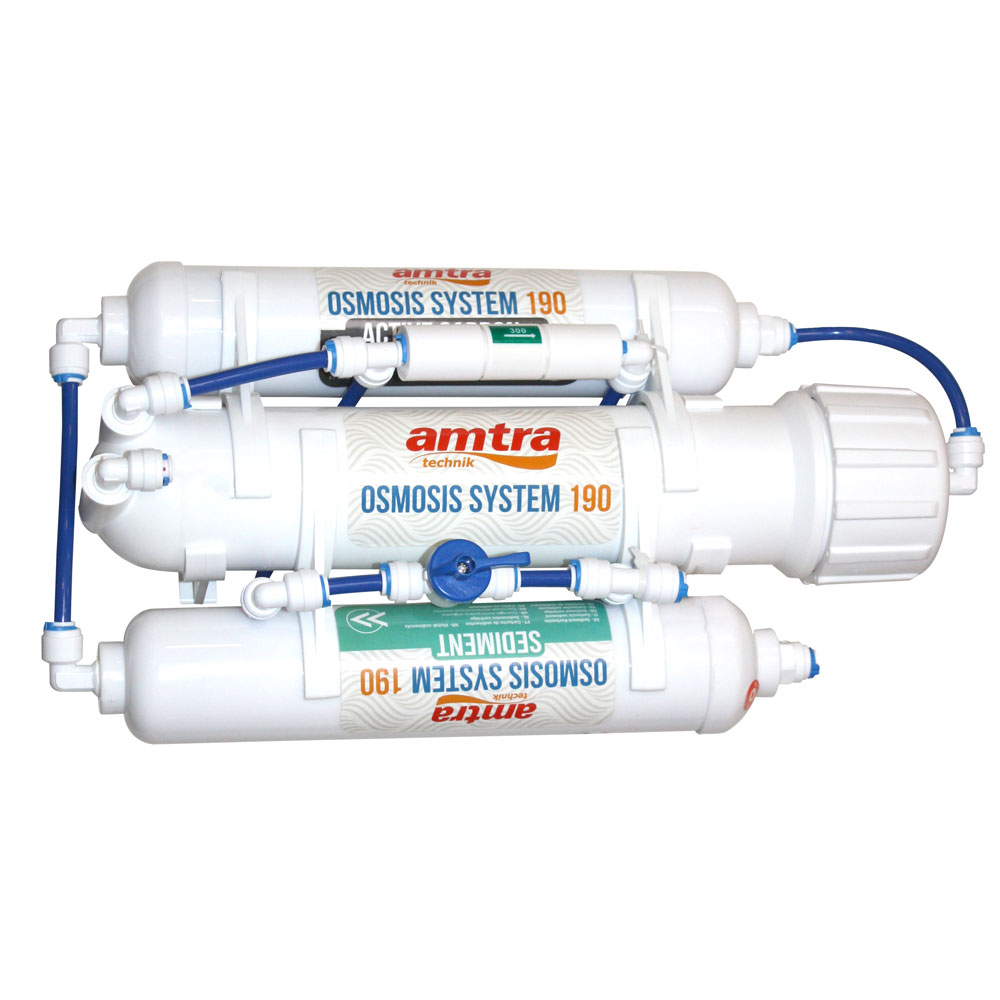 Amtra Impianto Osmosi a 3 stadi in linea 190 litri al giorno