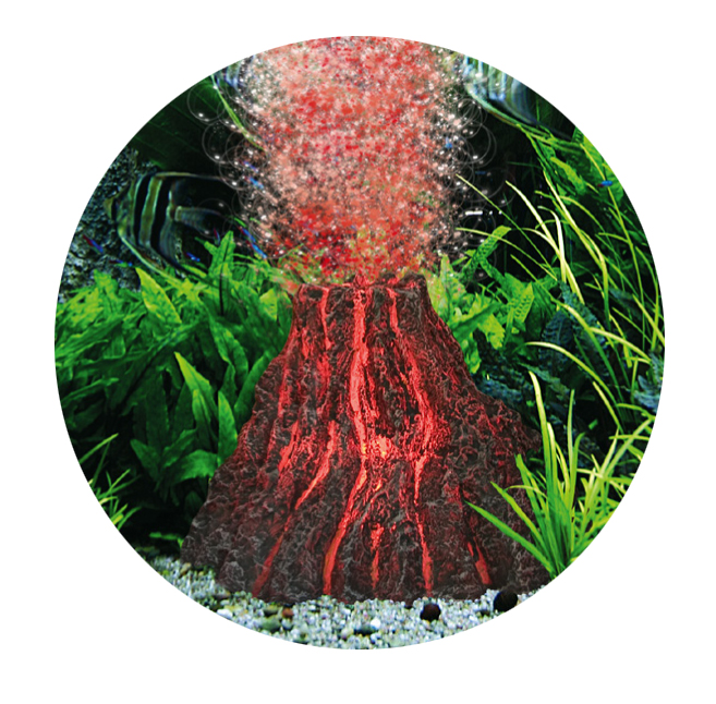 Hydor H2Show Kit Bubble Maker con Vulcano Led Rosso