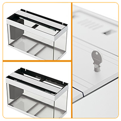 Ferplast Acquario Dubai 80 LED Nero 81x36x h 51 cm 125 l