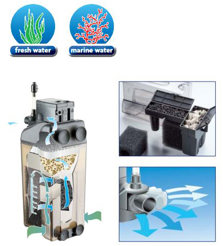 Eden Filtro interno 328 per Acquari fino a 200lt uscita oscillante