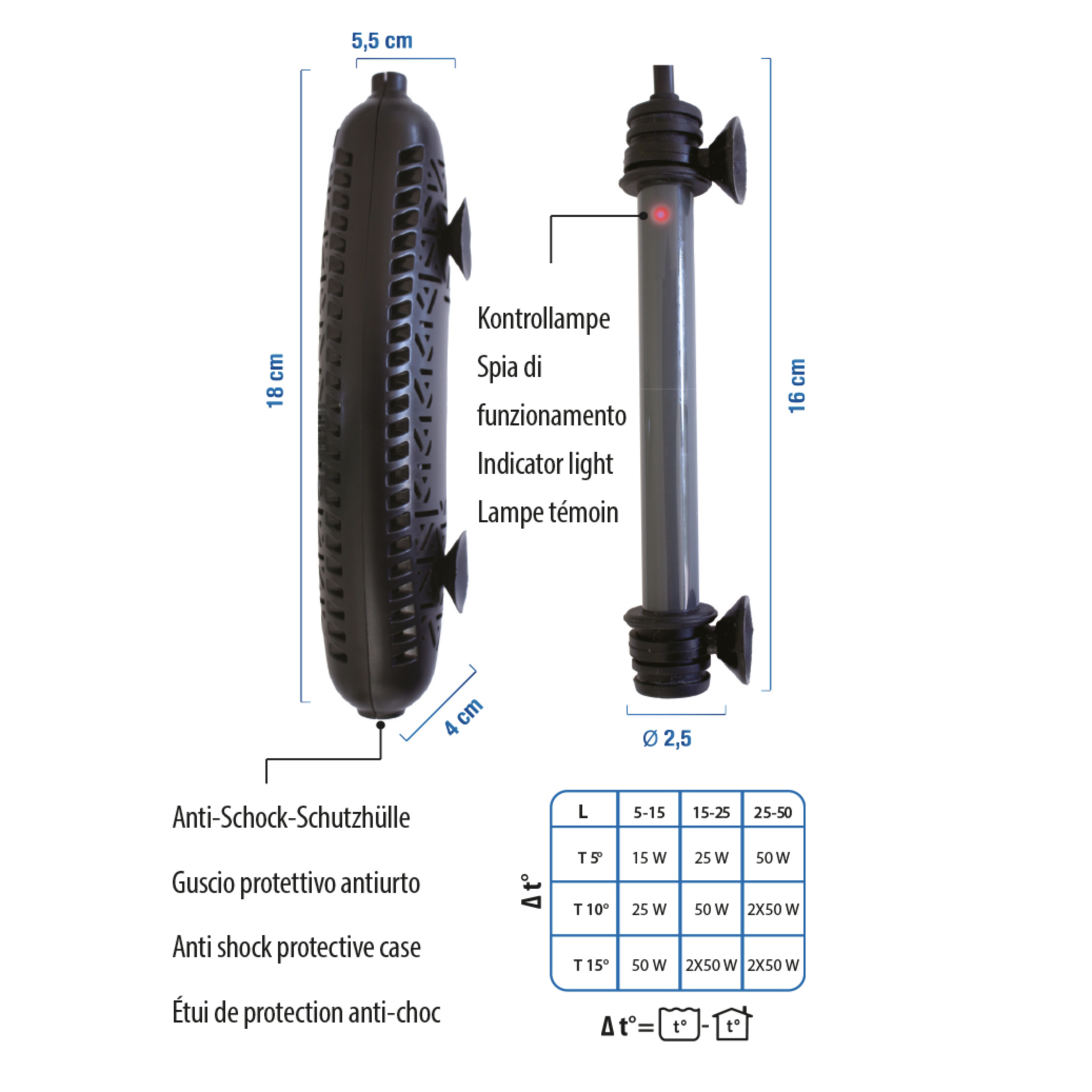 Amtra Klima Nano Preset riscaldatore 50W