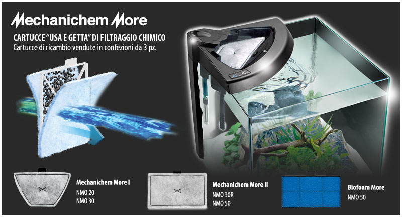 Newa More 30 Acquario Marin Water Completo di Illuminazione a Led Dual Touch 28 l Nero