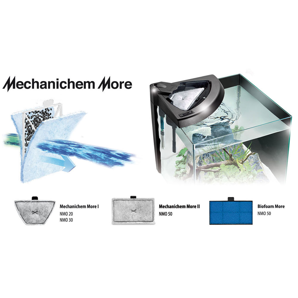 Newa More 50 Acquario Marin Water Completo di Illuminazione a Led Dual Touch 45 l Nero