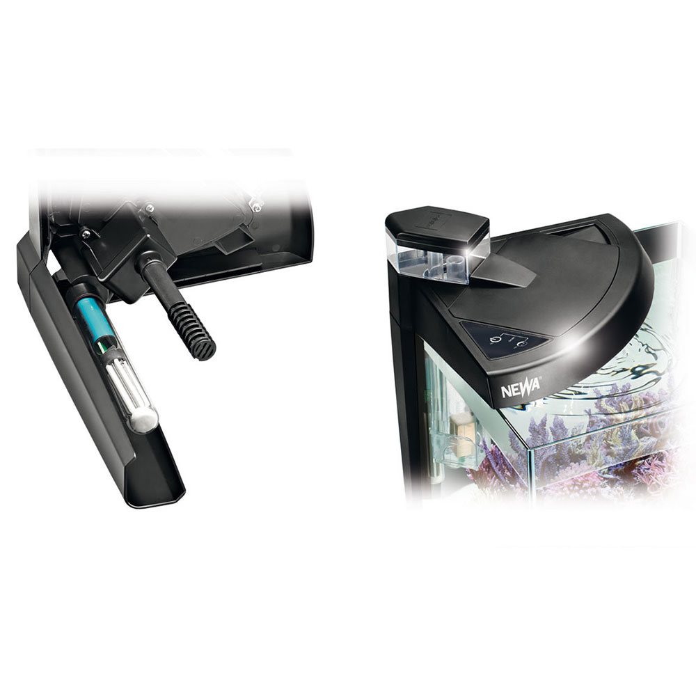 Newa More 50 Acquario Marin Water Completo di Illuminazione a Led Dual Touch 45 l Nero