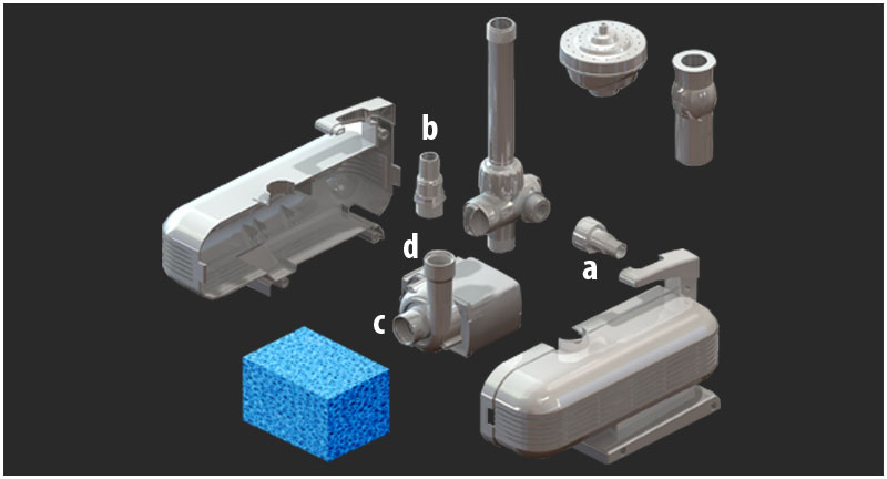 Newa Pompa Fontana adv 6000 con due uscite e giochi d'acqua 6000L/h