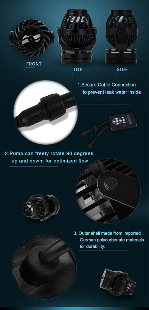 Coral Box QP-16 Plus Pompa di movimento elettronica con controller fino a 16000l/h