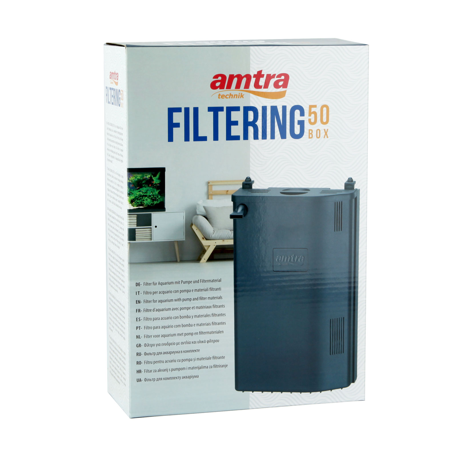Amtra Filtro interno Black Box 40 completo fino a 40Lt escluso riscaldatore