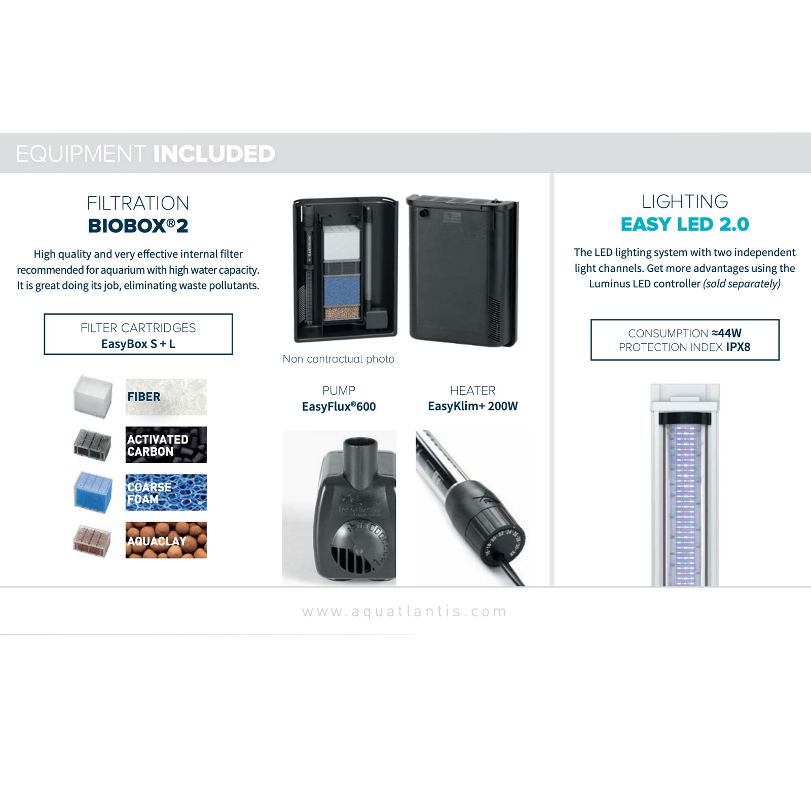 Aquatlantis Volga 180 Acquario Bianco 180 litri