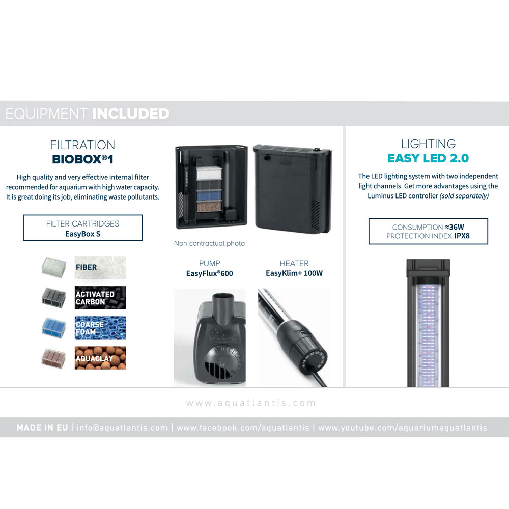 Aquatlantis Volga 125 Acquario Nero 125 litri