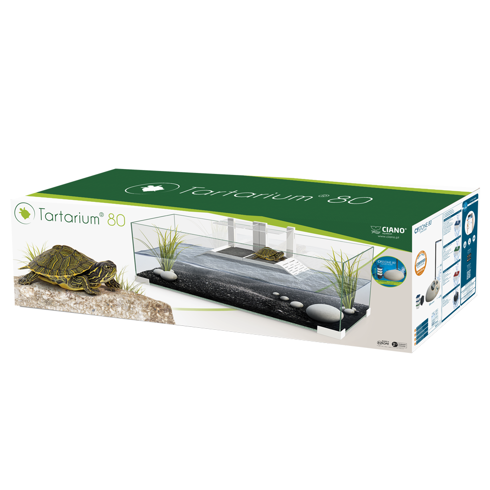 Ciano Tartarium 80 Tartarughiera con isola per Tartarughe d'acqua 80cm