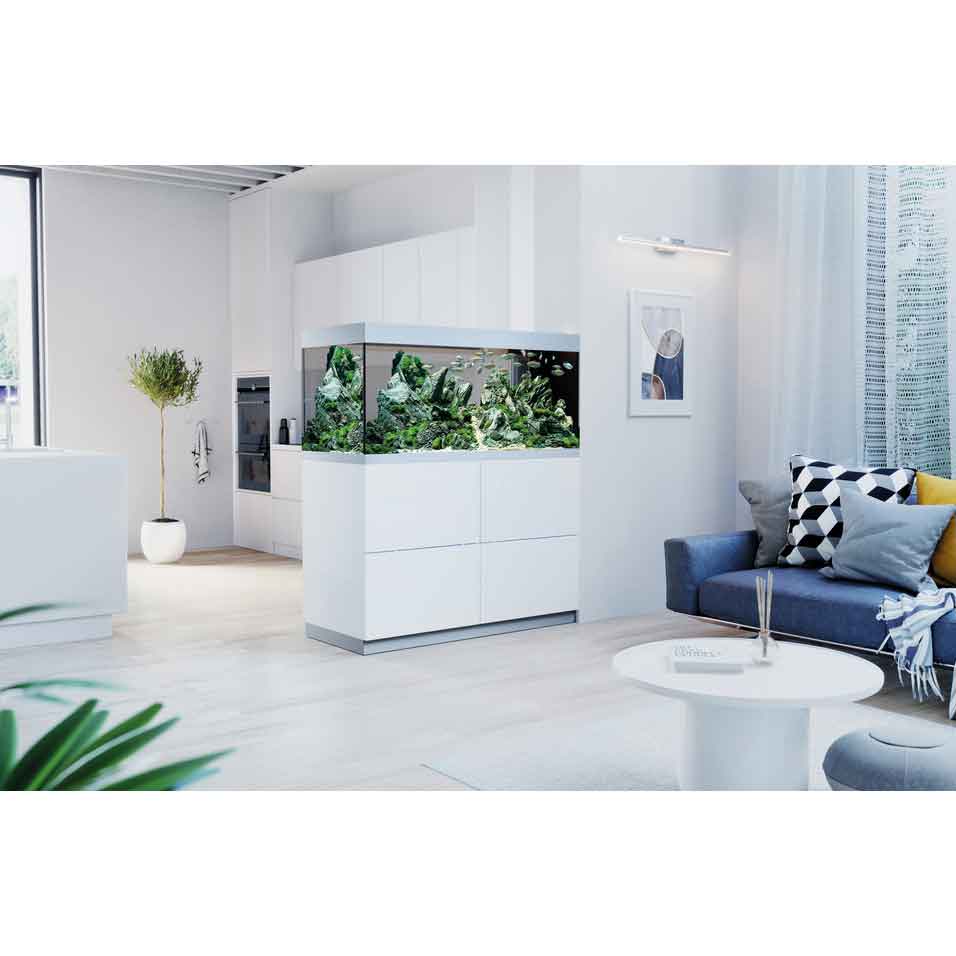 Oase HighLine Room Divider Acquario con Supporto Bianco 302 litri