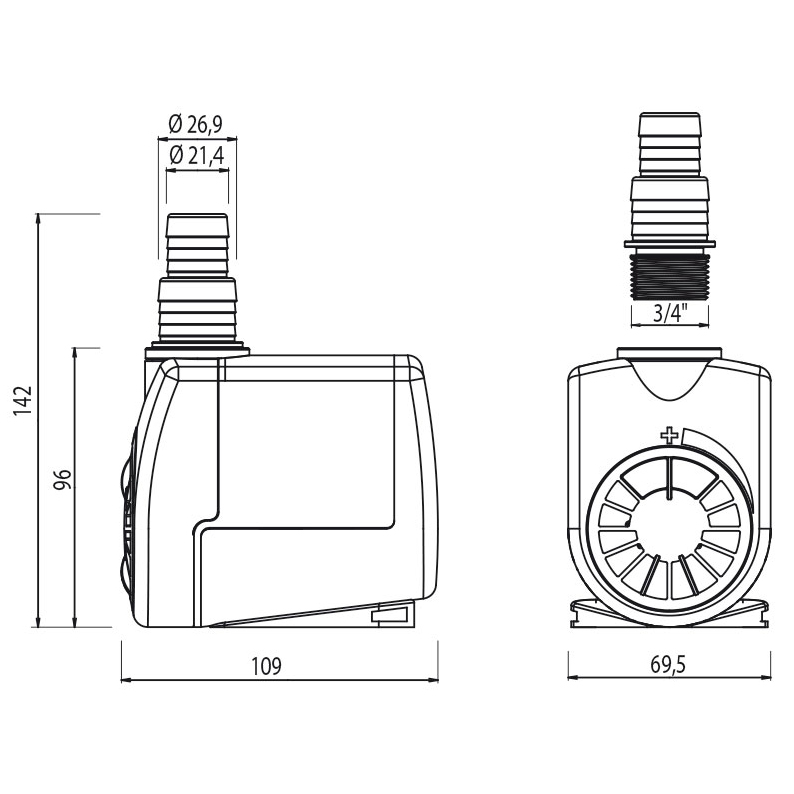 Newa Jet 2300 Pompa regolabile da 900 a 2300 l/h