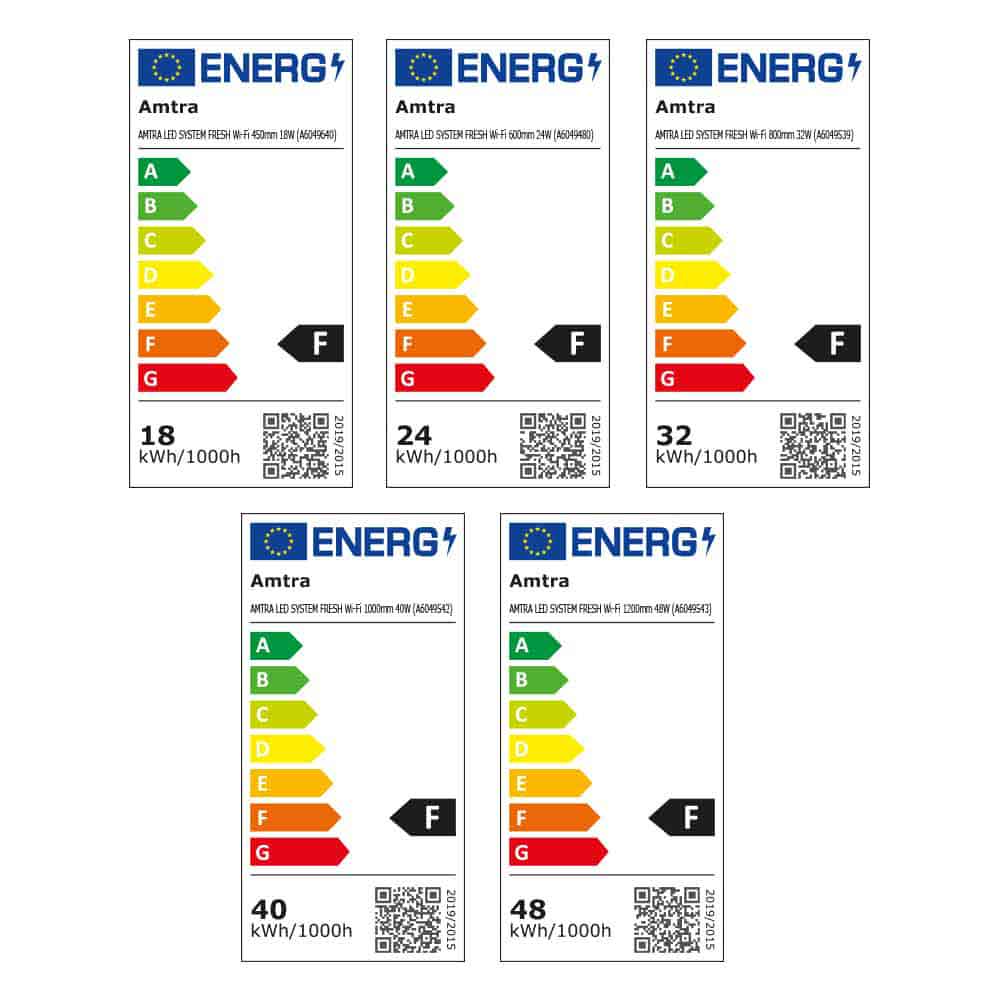 Amtra Led System Fresh Lampada a Led Wi-Fi 600mm 24W per vasche 55-80cm