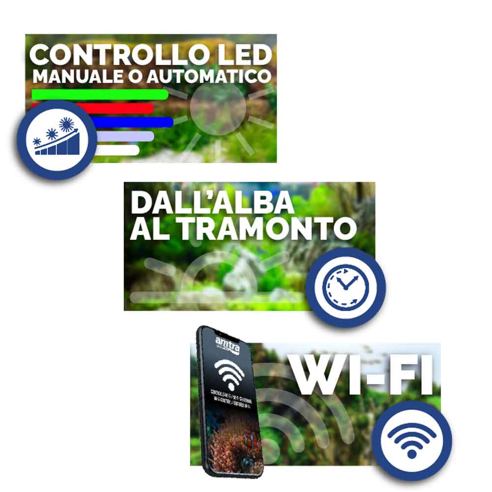 Amtra Led System Reef Lampada a Led Wi-Fi 600mm 24W per vasche 55-80cm