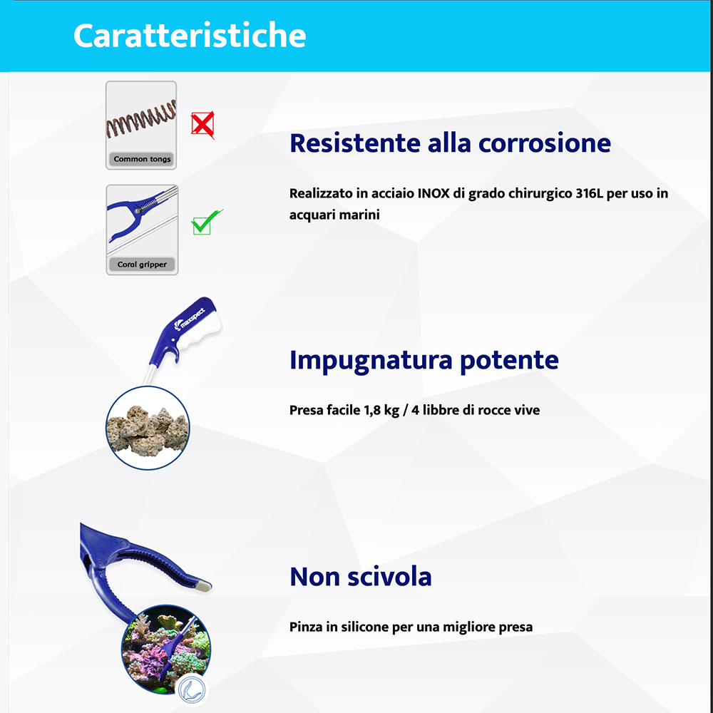 Maxspect Coral Gripper Pinza per acquario in Acciaio Inox 316L 60cm