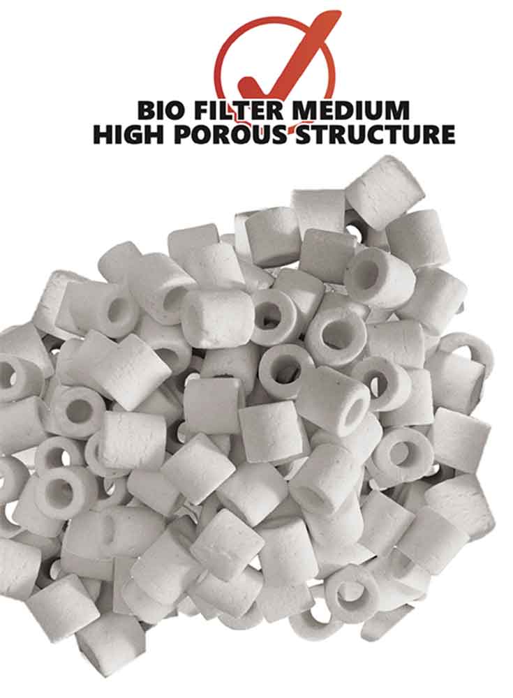 Haquoss Sip Glax Anelli in Vetro Sinterizzato Filtraggio Biologico 5000ml 3500gr