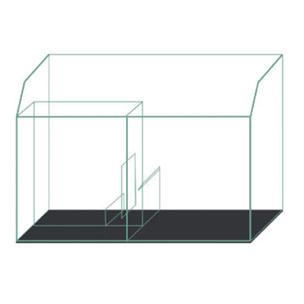 Blau Aquaristic Set Marine Gran Cubic Experience 92 Nero Acquario Marino con Supporto 230 Litri