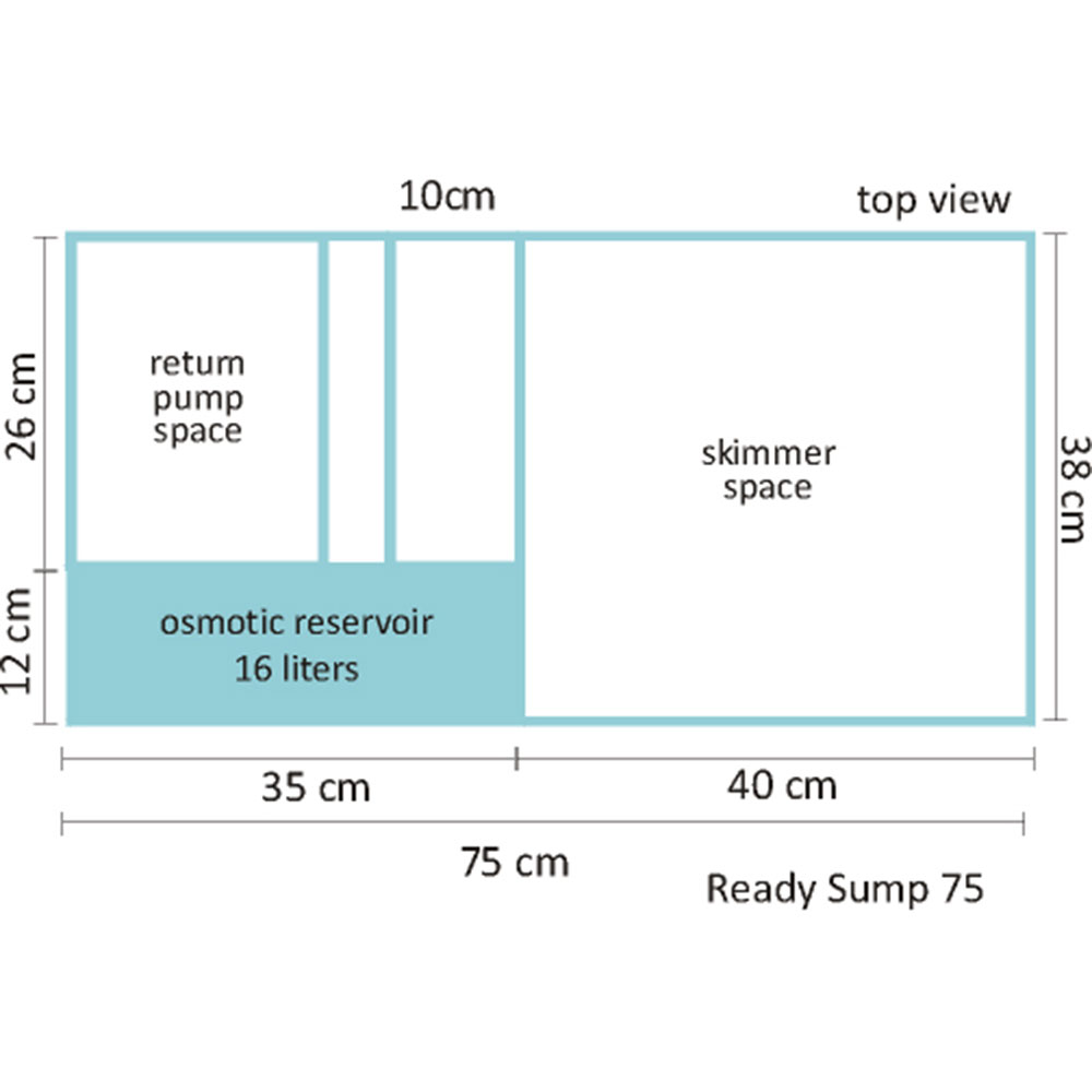 Blau Aquaristic Cubic Super Reef 92 Bianco Acquario Marino con Supporto 276 Litri