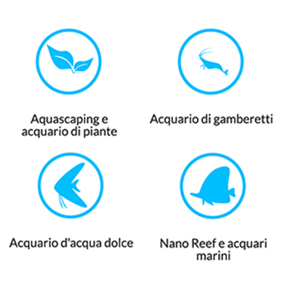 Blau Aquaristic Cubic Aquascaping Shallow 17 Ultra Clear Acquario 17lt 45x24x16cm