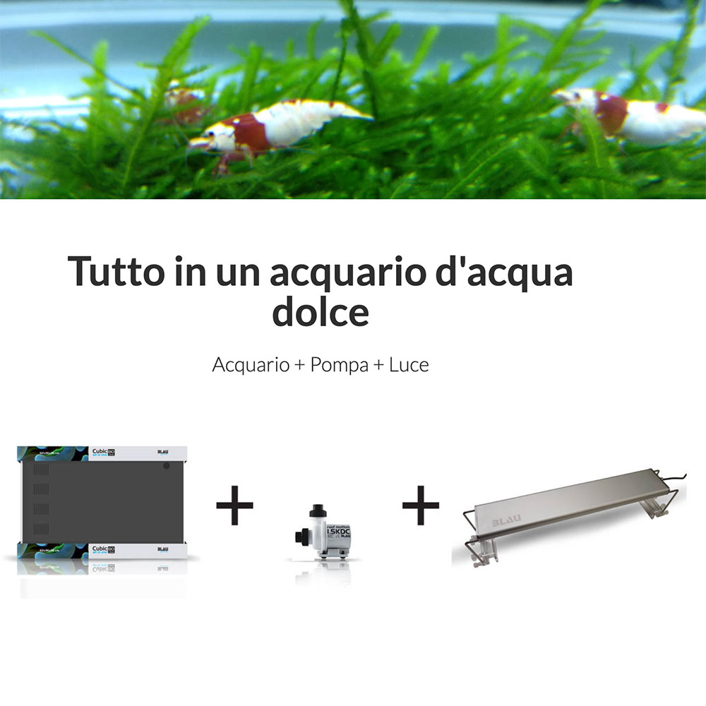 Blau Aquaristic Cubic 91 All in One 91lt Dolce Nero 45x45x45hcm