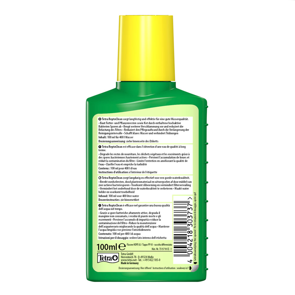 Tetra ReptoClean Bacteria Rimuove le impurità nelle Tartarughiere 100ml per 400lt