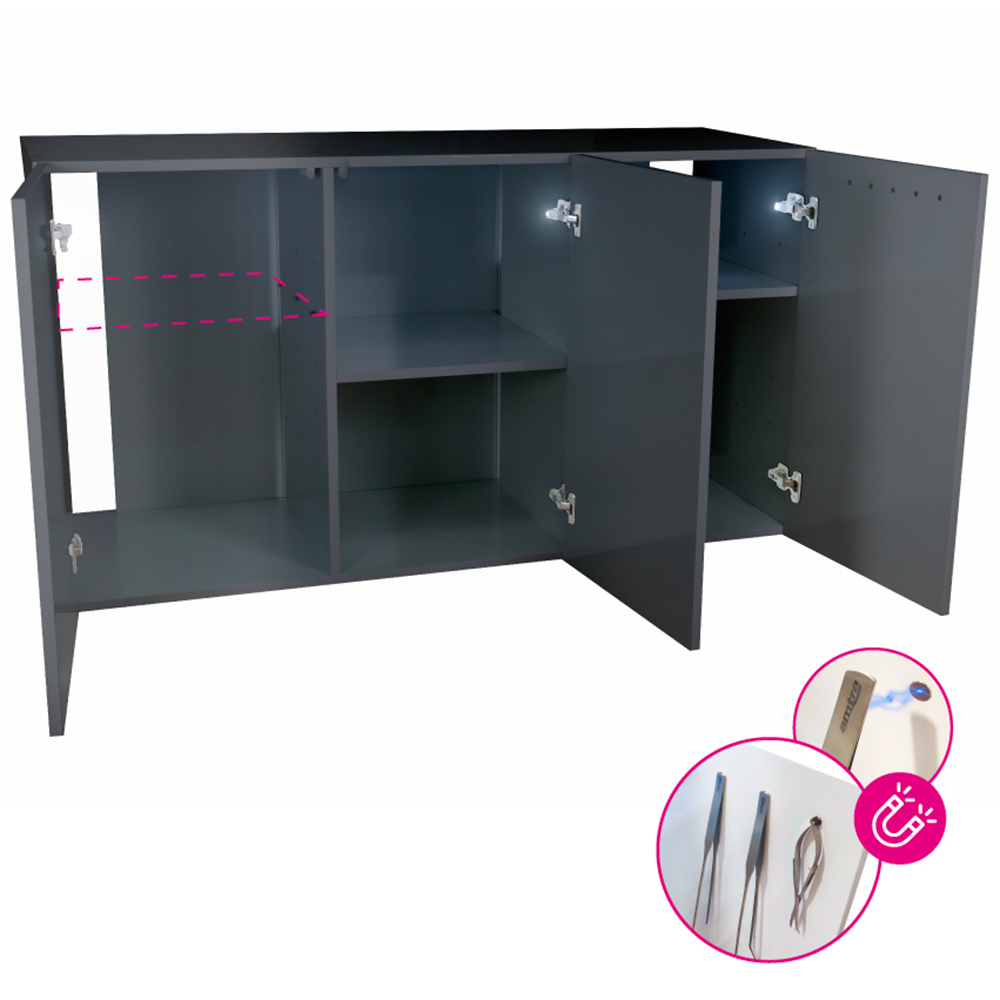 Amtra Mobile Alux Grey 450L 150x45x83h cm