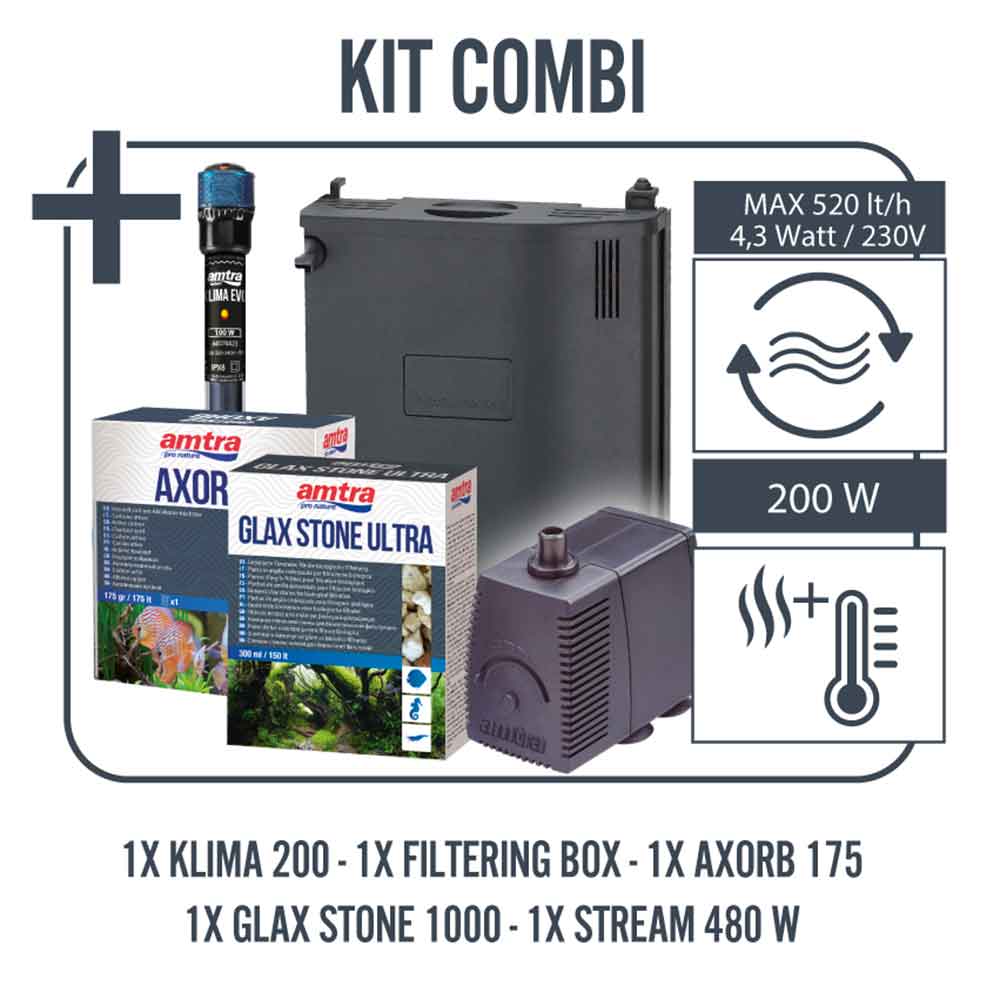 Amtra Acquario Alux Grey Combi con Mobile 220L 90x45x148h cm