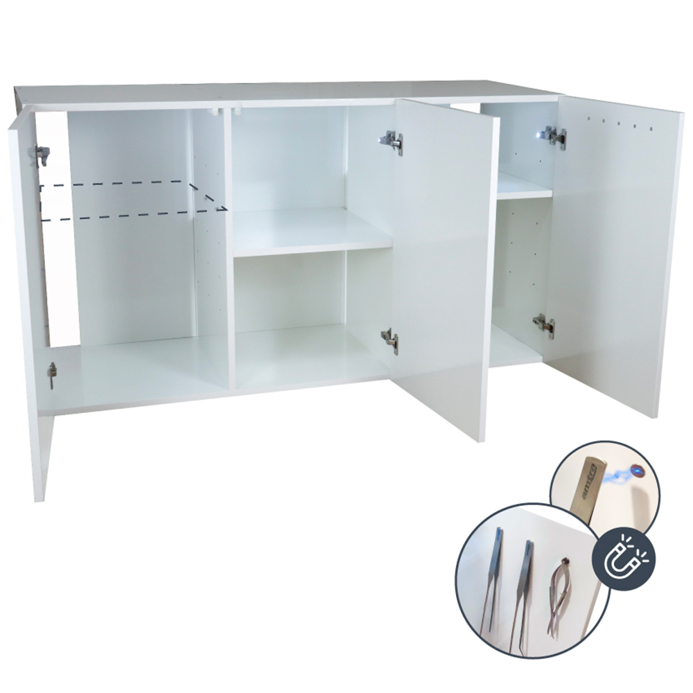Amtra Acquario Alux Bianco Combi con Mobile e Filtraggio 450L 150x45x148h cm