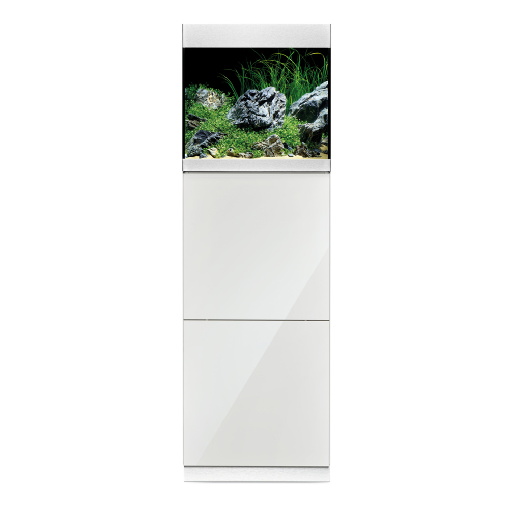 Oase Acquario HighLine 125 Optiwhite con Supporto Bianco 50x50x157h cm