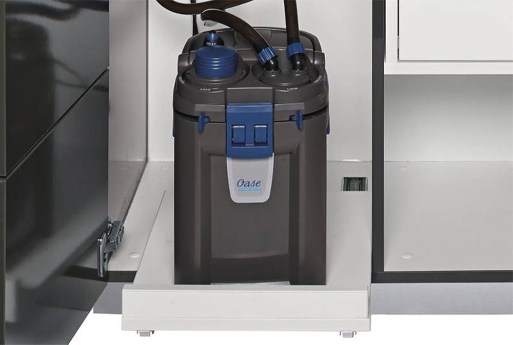 Oase Acquario HighLine 125 Optiwhite con Supporto Rovere 50x50x157h cm