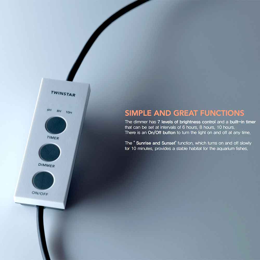 Twinstar 90B Versione II Lampada a Led Acqua Dolce 40W 90-100cm New 2023