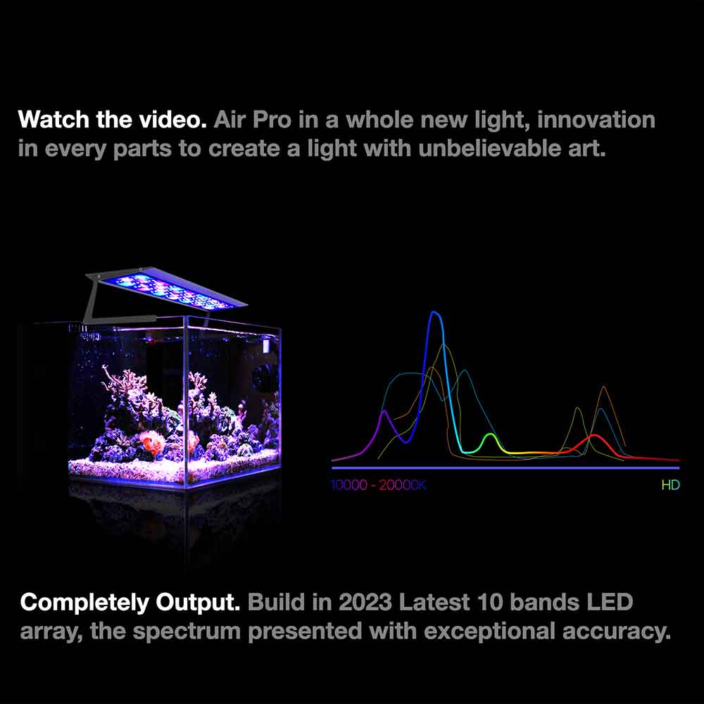 Micmol Air Pro 1200 Reef Extreme Lighting Lampada Per Acquari di Barriera 112W 120-140cm