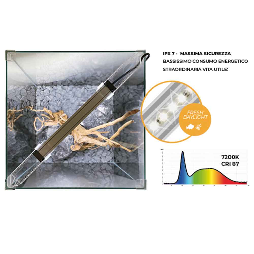 Newa Ego Full EF 20 Acquario Nero completo 18 litri 26,4x27,2x30,2h cm