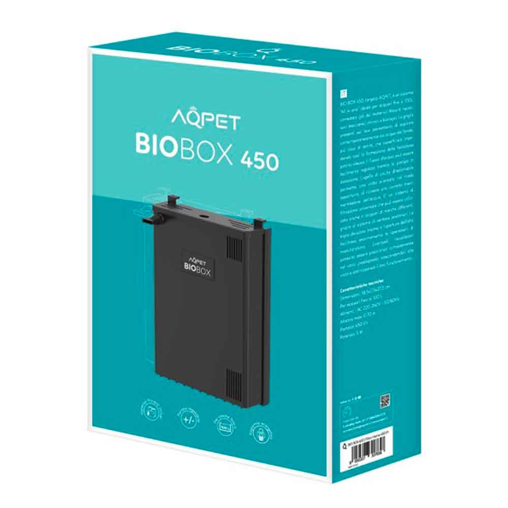 Aqpet Biobox Filtro interno universale con materiali filtranti 450l/h