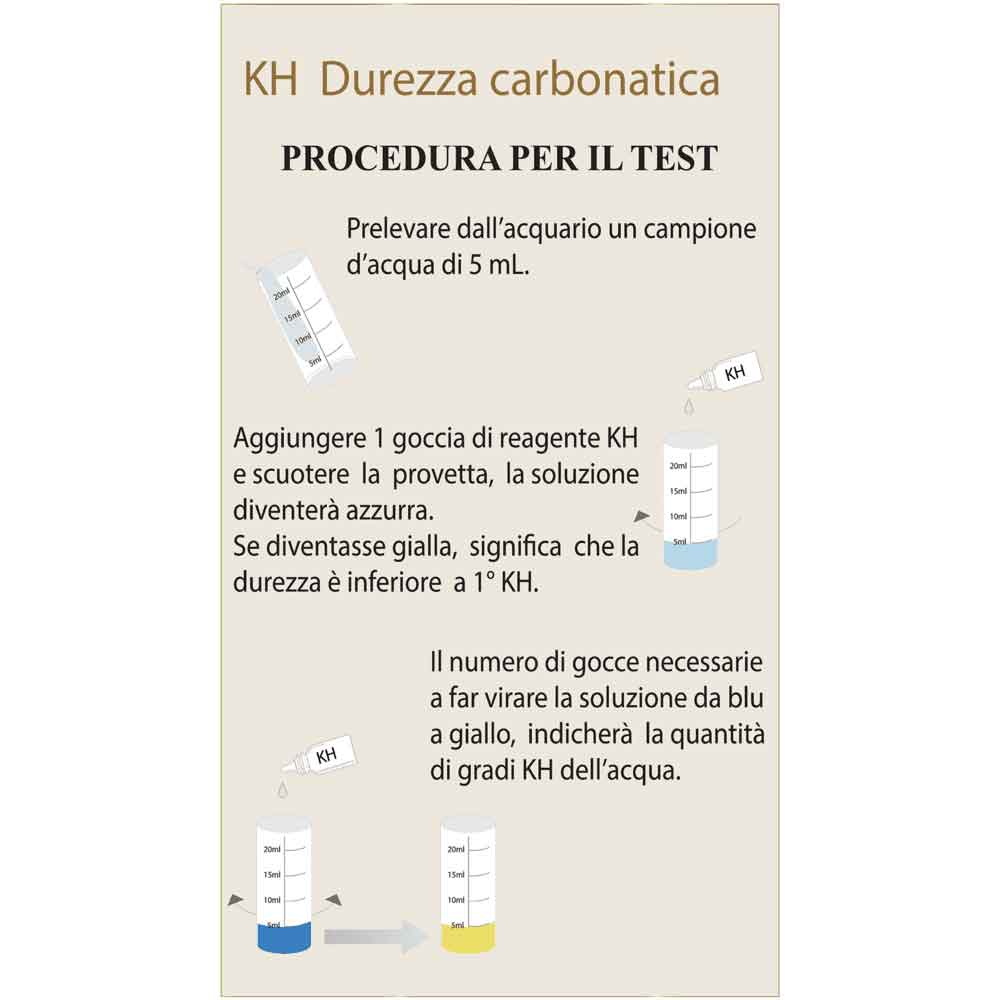 Shg Test KH Durezza carbonatica per acqua dolce 40 misurazioni