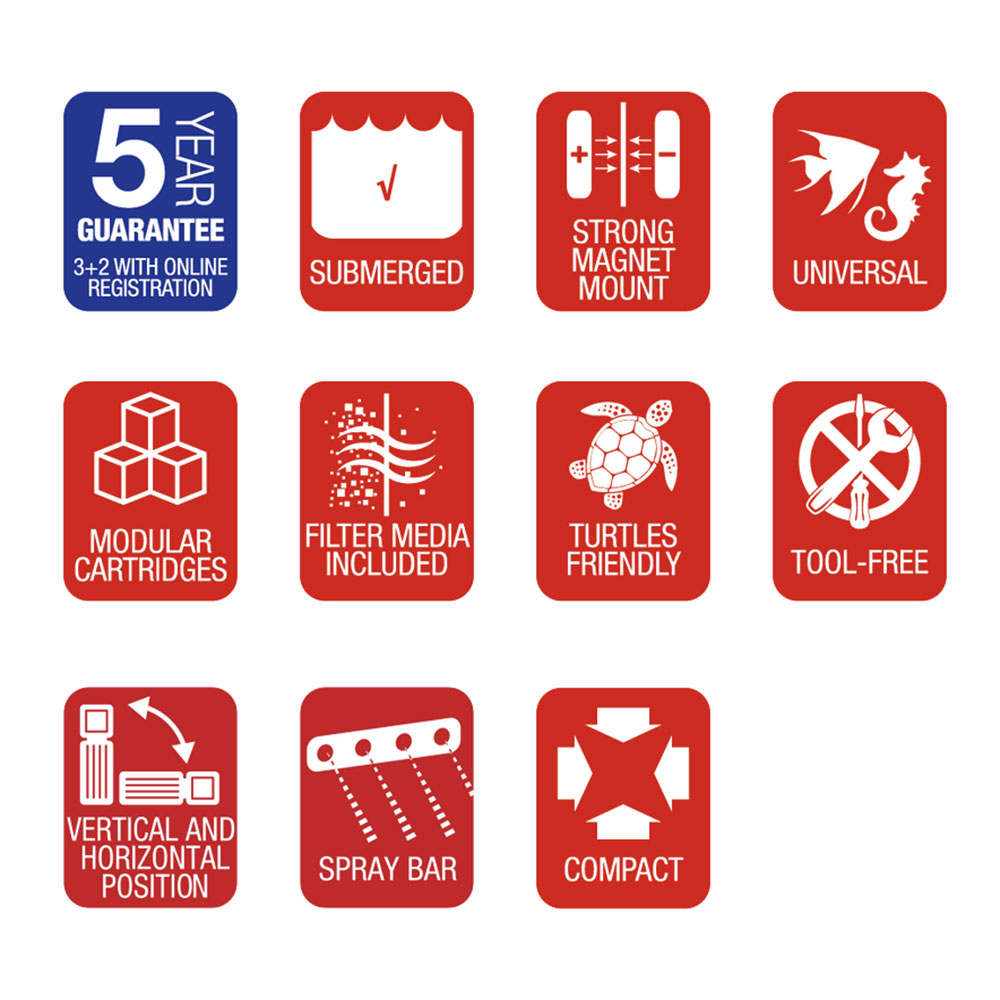 Sicce Shark Pro Nano 250 Filtro Interno per Acquari e Tartarughiere 40-50 litri