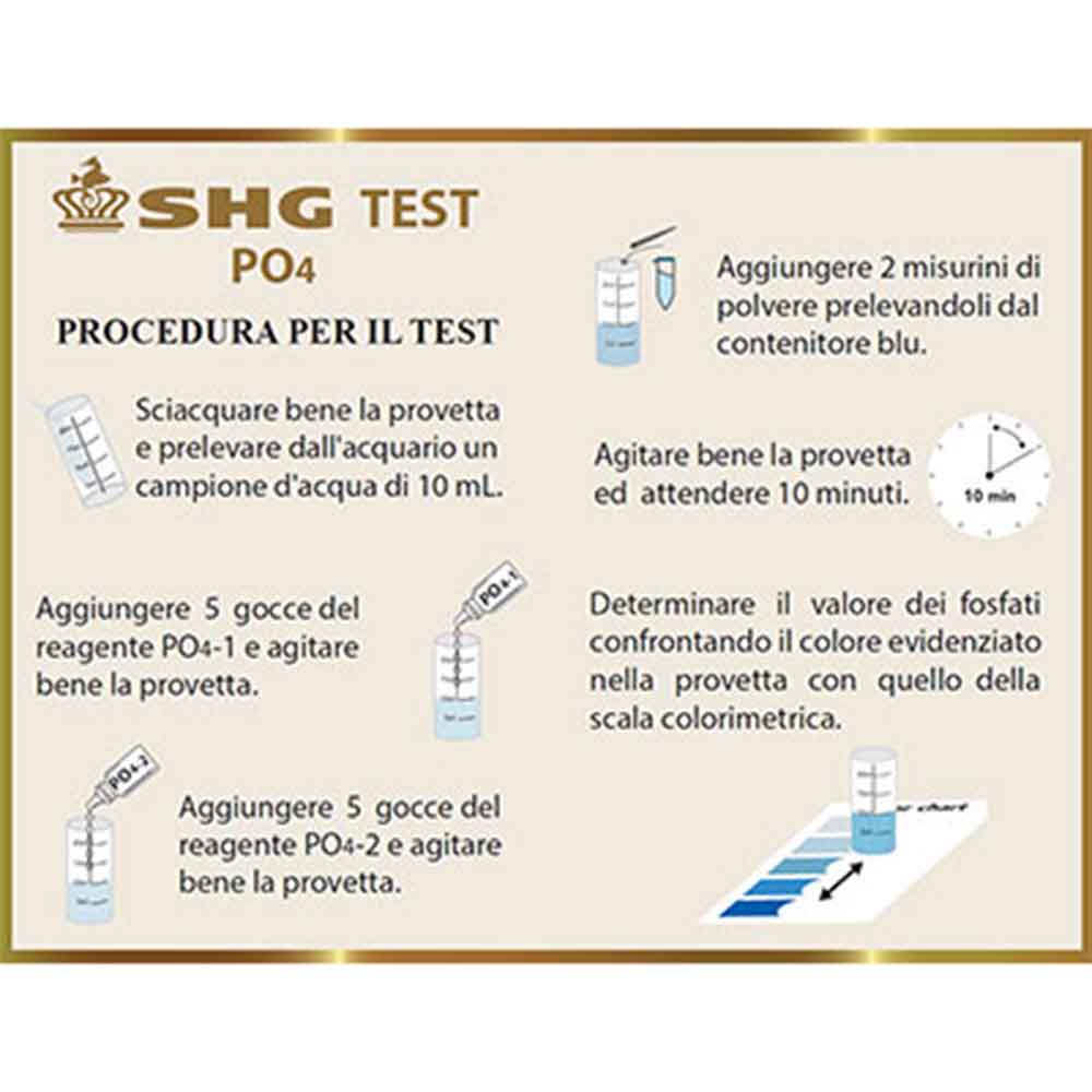 Shg Test PO4 Fosfati per acqua dolce 40 misurazioni