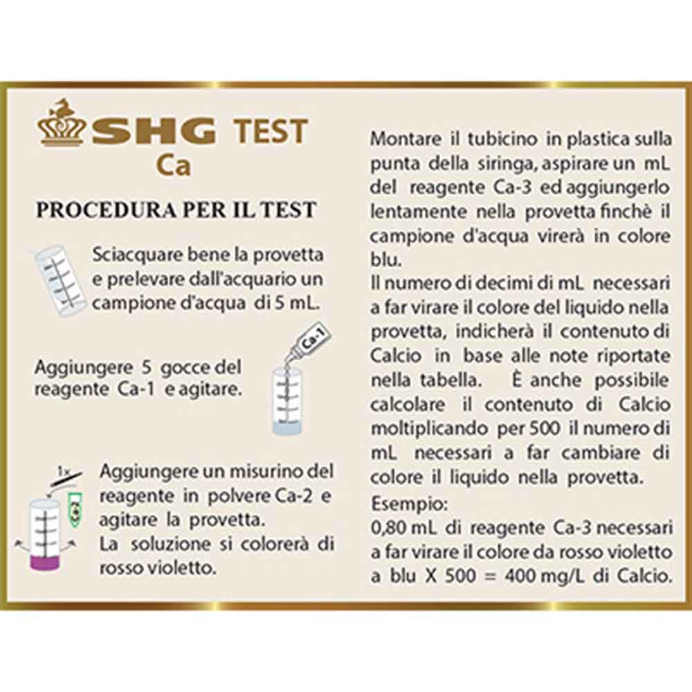 Shg Test CA Calcio per acqua marina 40 misurazioni