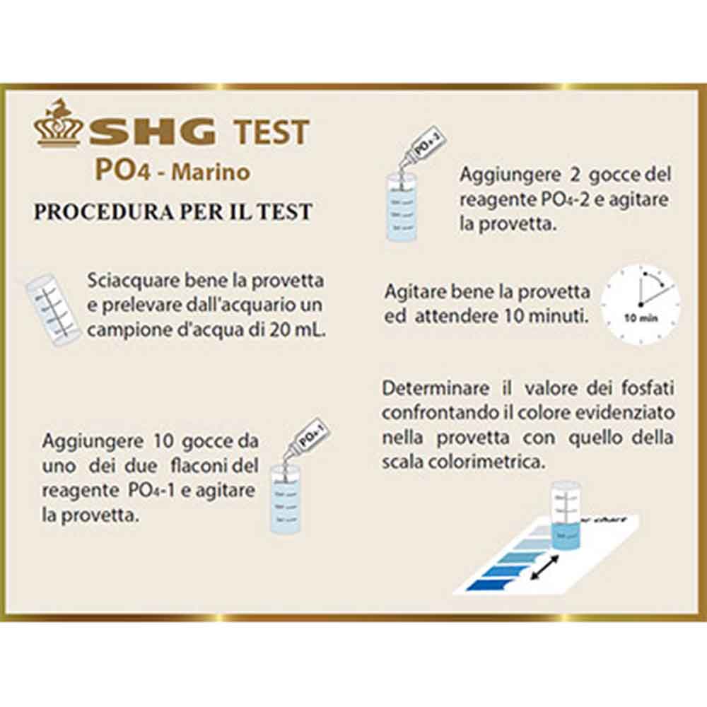 Shg Test PO4 Fosfati per acqua marina 40 misurazioni