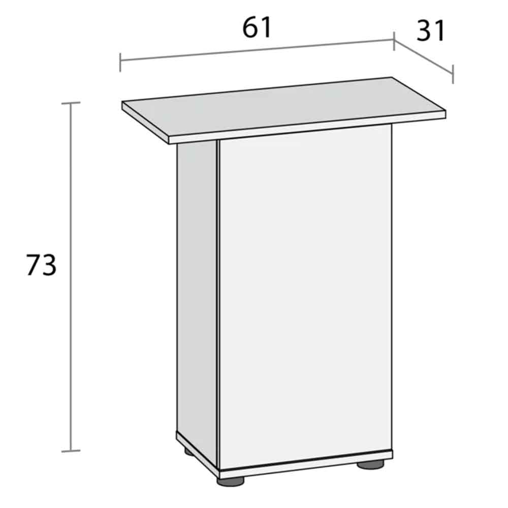 Juwel Supporto Primo 60/70 Led Nero con anta apribile 61x31x73h cm