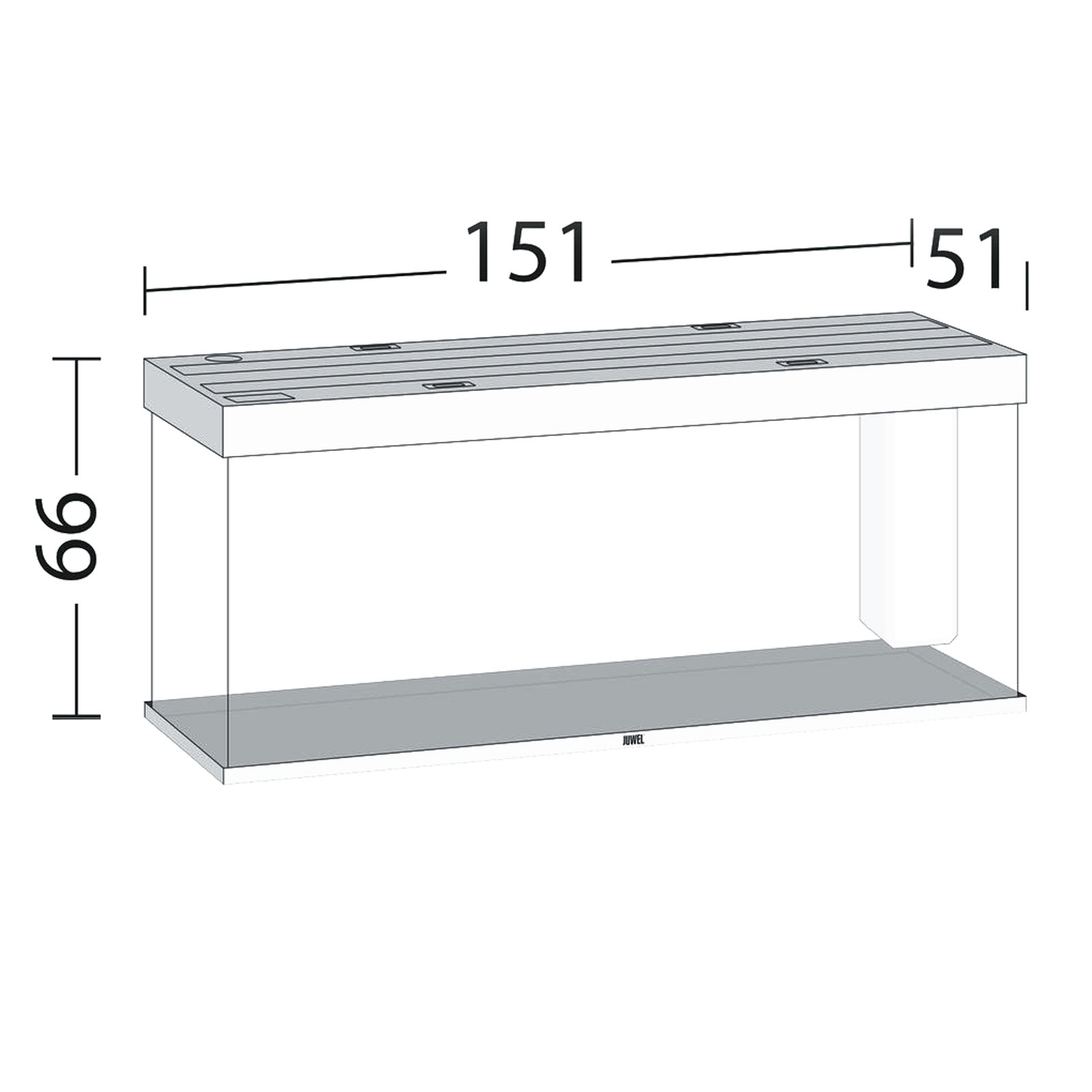 Juwel Acquario Rio 450 Litri LED Grigio 151x51x66H cm