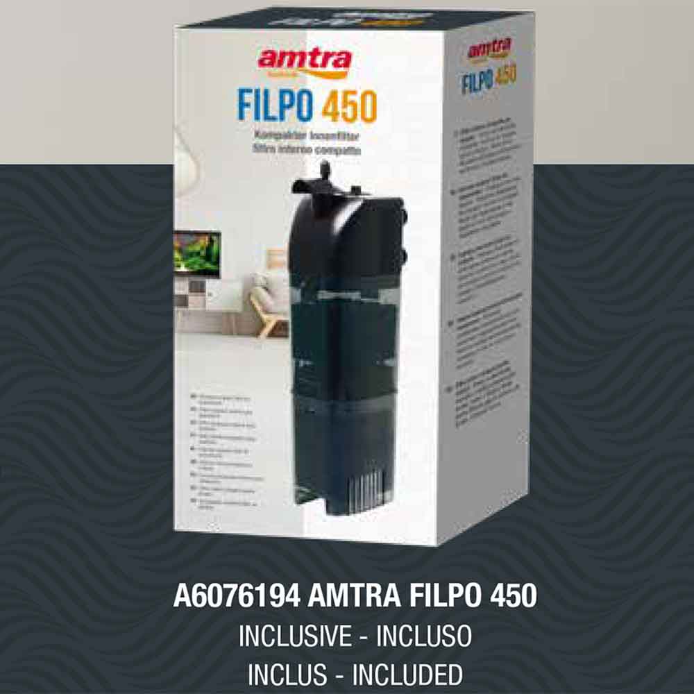 aaaAmtra Acquario System V2 80 Led con Filpo completo Bianco 85lt 80x32x48h cm