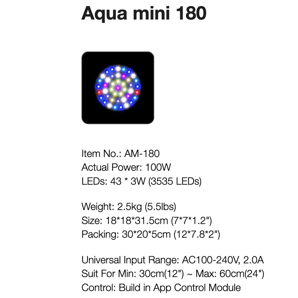 Micmol Aqua Mini 180 Lampada Led Marina 100W