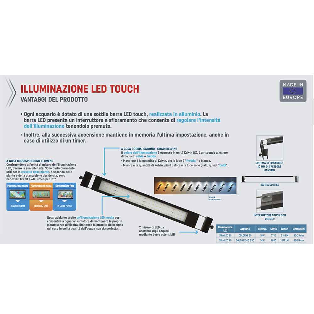 Zolux Aqua Colonne 50 175 litri con Filtro esterno e riscaldatore 50x50x70h cm